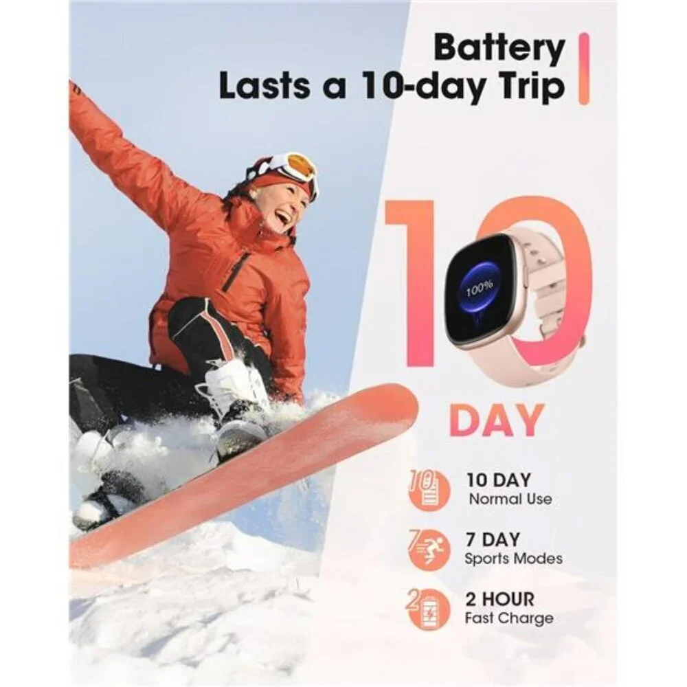 Smart Watch Call Text Heart Rate Sleep Tracker Waterproof iPhone Android 3 Bands